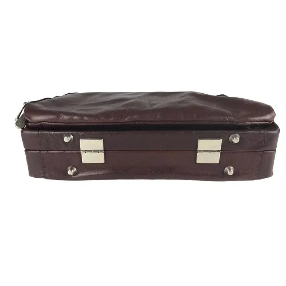 Wilsons Leather‎ Unisex Brown Pelle Studio Inner Pockets Divider Briefcase Bag